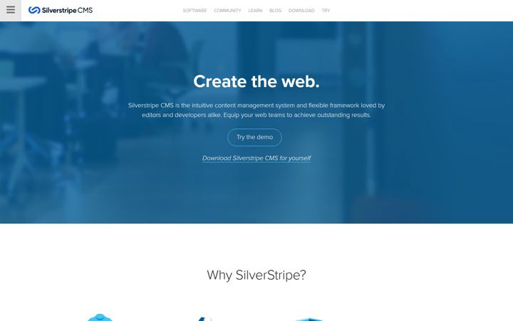 Screenshot of silverstripe.org