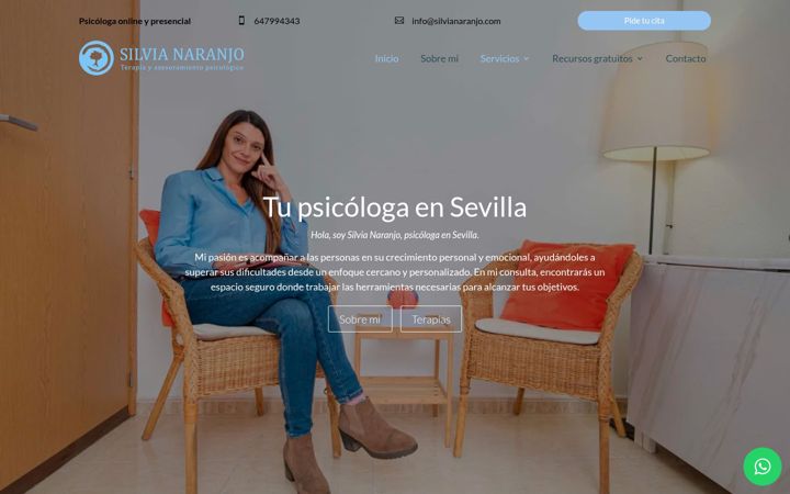 Ekrano kopija silvianaranjo.com