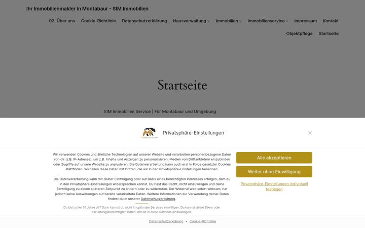 Captura de pantalla de sim-immoservice.de