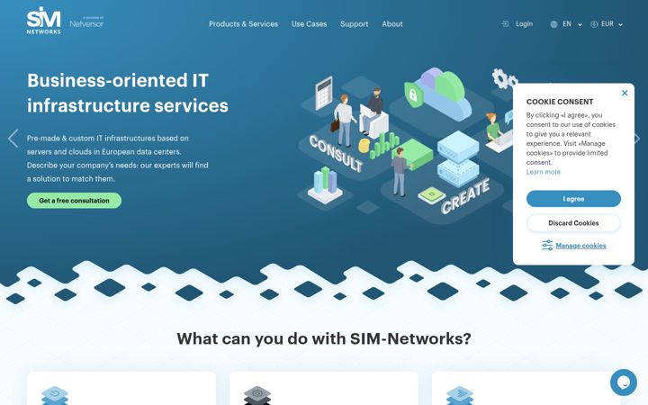 Екранна снимка на sim-networks.com