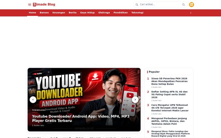 Screenshot of simade.co.id