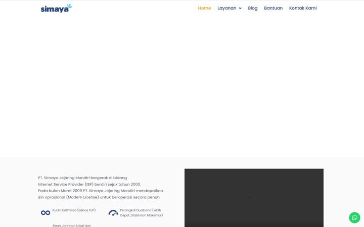 Screenshot of simaya.net.id