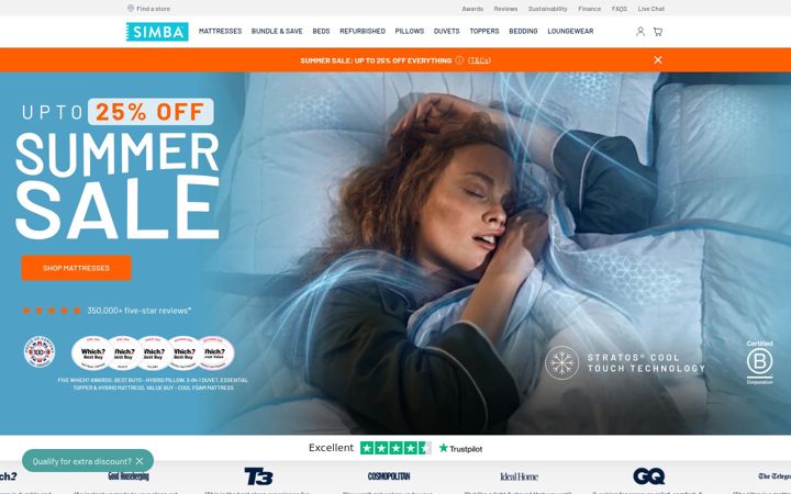 Screenshot of simbasleep.com
