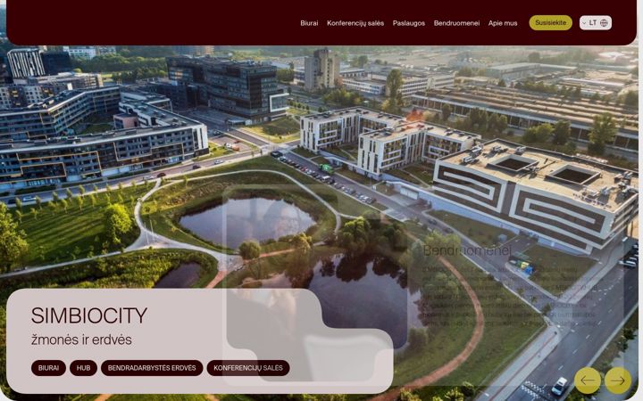 Snimka zaslona za simbiocity.com