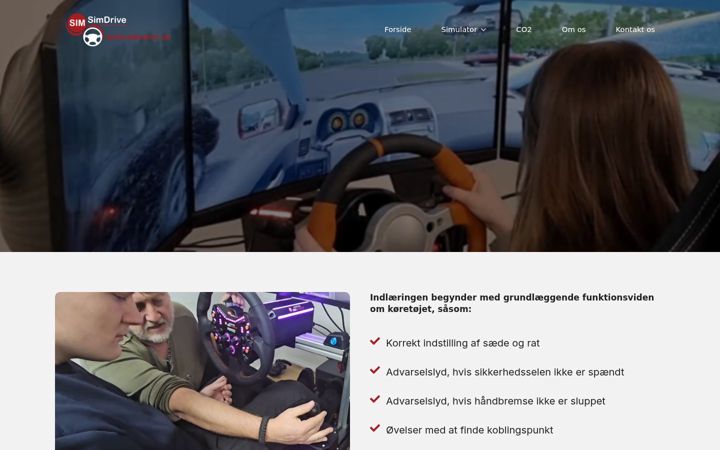 Capture d'écran de simdrive.dk