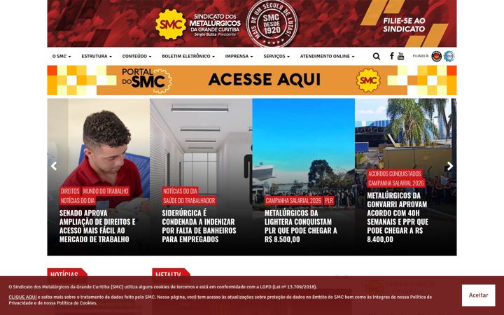 Snímek obrazovky simec.com.br