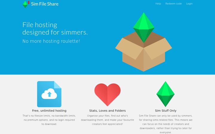Screenshot von simfileshare.net