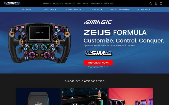 Screenshot of simhq.com
