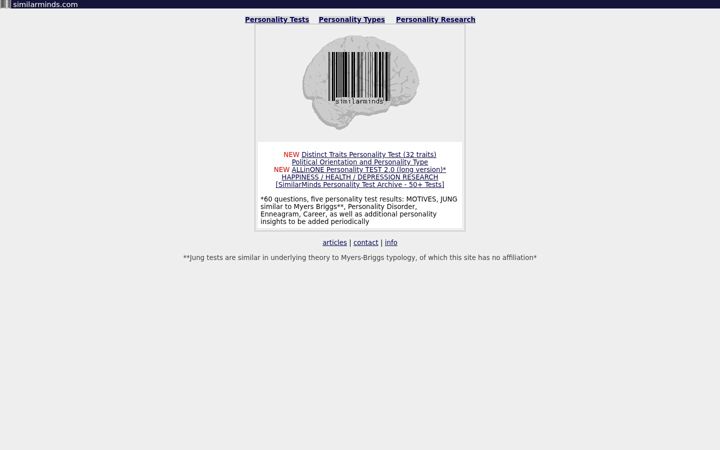 Screenshot of similarminds.com