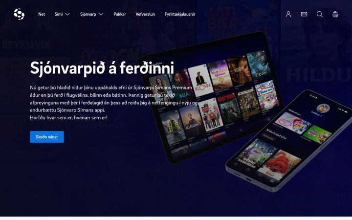 Screenshot of siminn.is