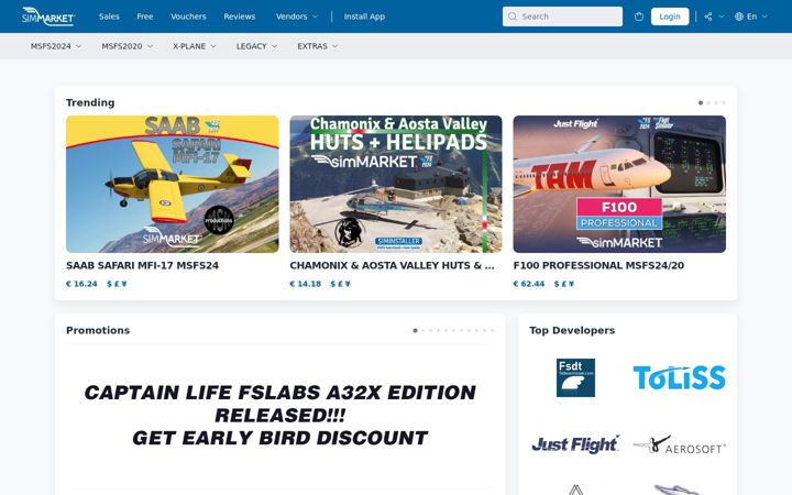 Screenshot of simmarket.com