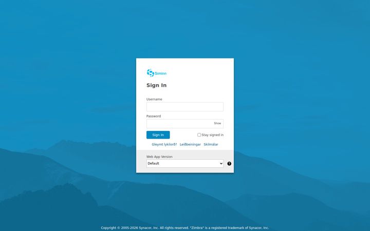 Screenshot of simnet.is