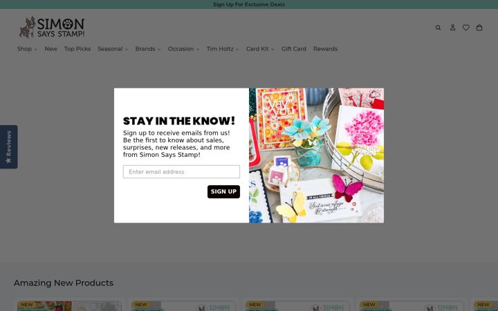 Screenshot of simonsaysstamp.com