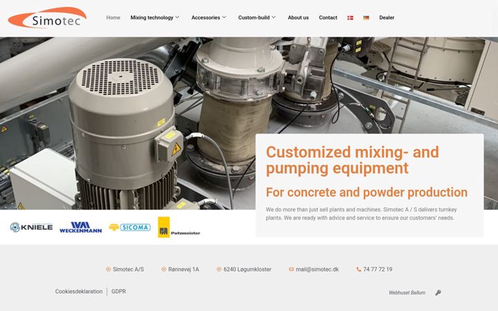 Screenshot stránky simotec.dk