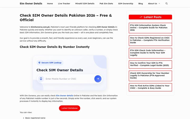 Screenshot of simownerss.pk