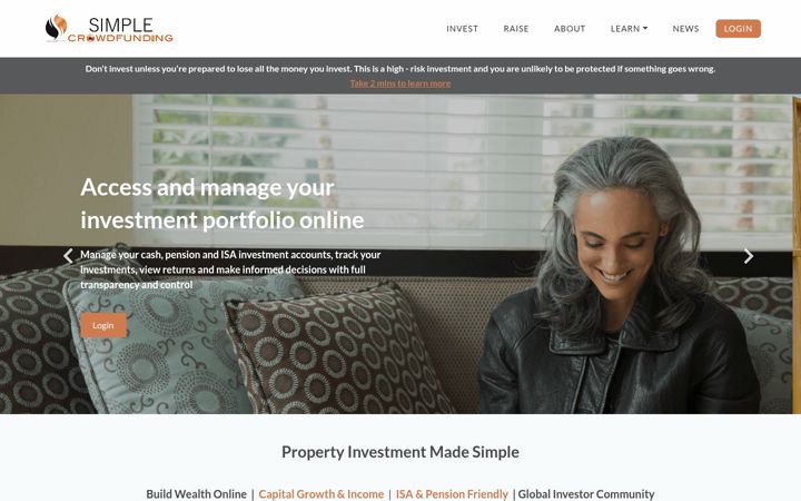 Screenshot of simplecrowdfunding.co.uk