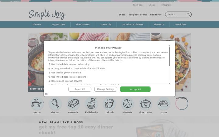 Screenshot of simplejoy.com