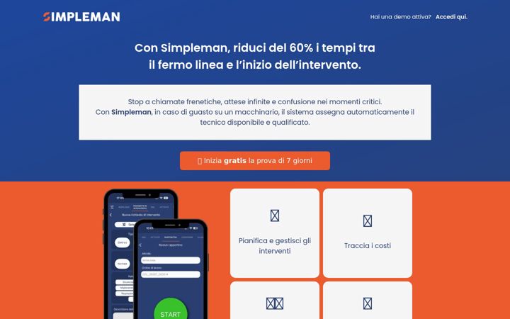 Screenshot of simpleman.it