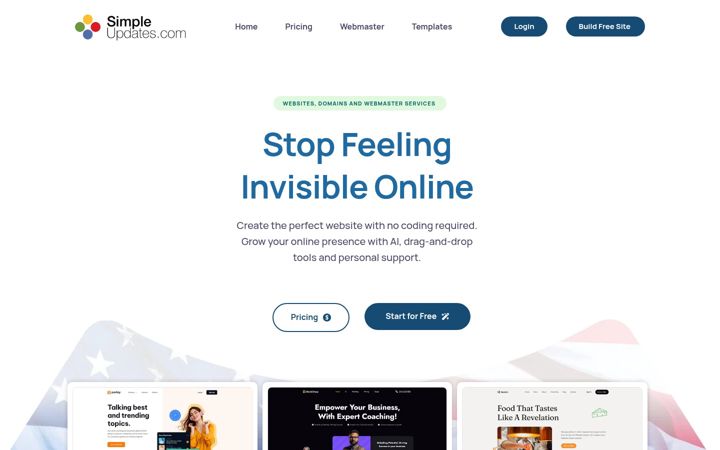 Screenshot of simpleupdates.com