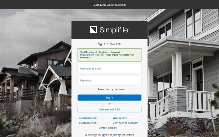 Screenshot of simplifile.com