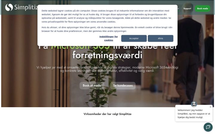 Kuvakaappaus sivustosta simplitize.dk