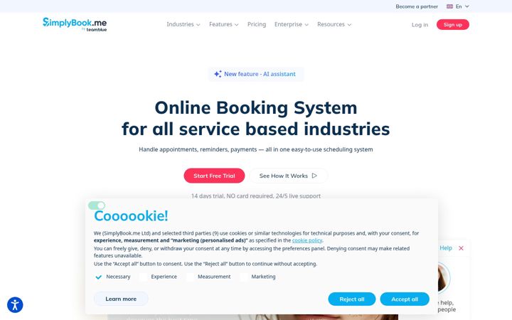 Screenshot of simplybook.asia