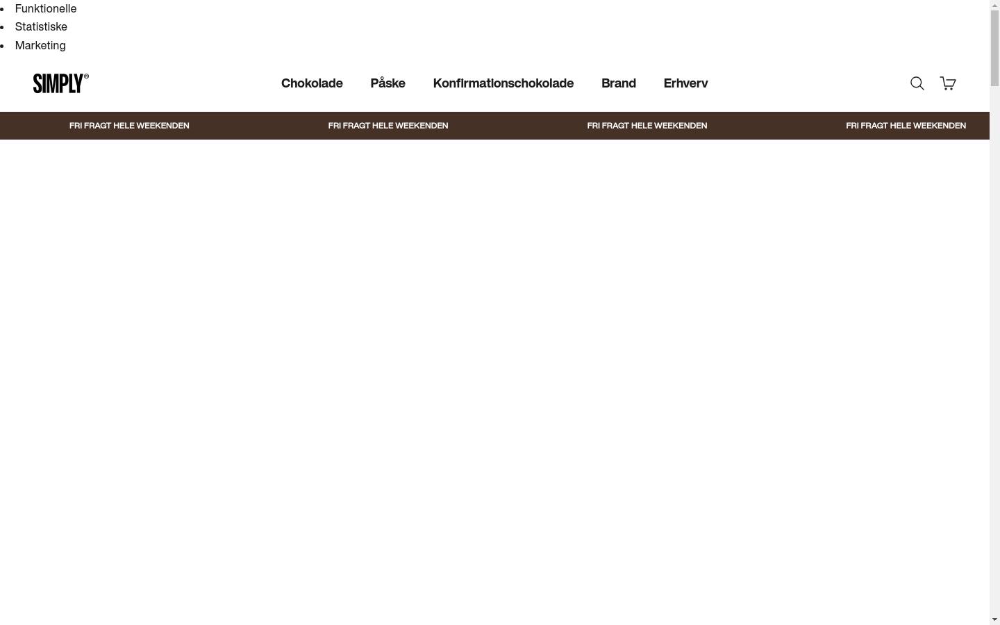 Screenshot of simplychocolate.dk