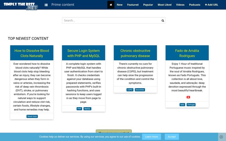 Screenshot of simplythebest.net