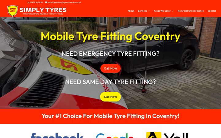 Screenshot di simplytyrescoventry.co.uk