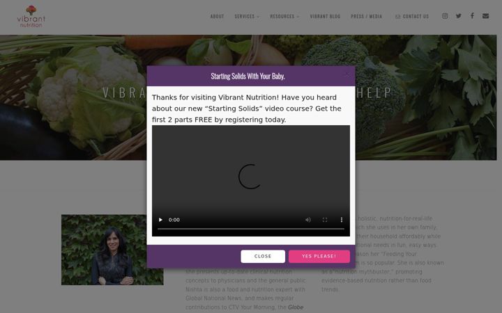 Screenshot di simplyvibrantnutrition.com