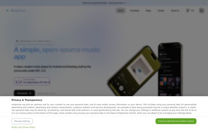 Screenshot of simpmusic.org