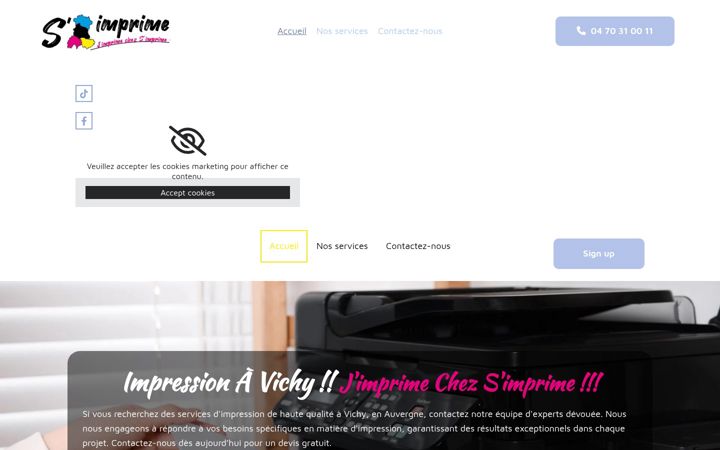 Screenshot of simprime.fr