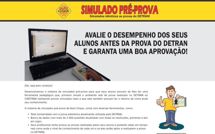 Screenshot of simuladopreprova.com.br