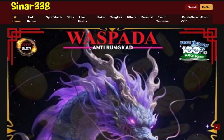 Screenshot of sinar338.net