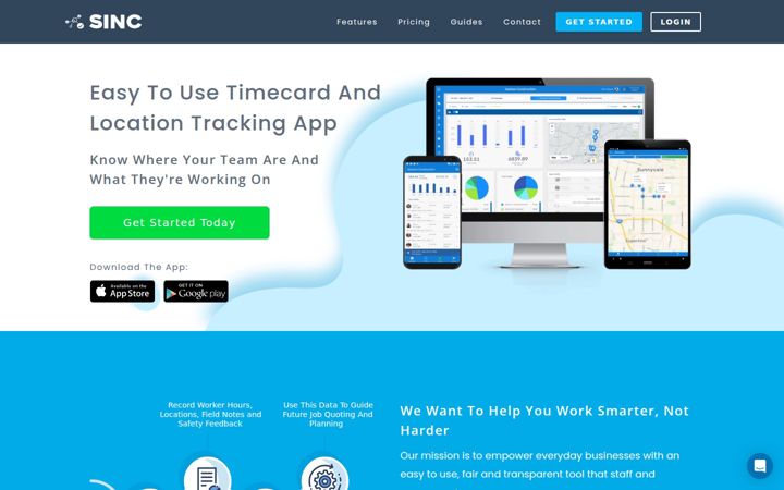 Screenshot of sinc.business