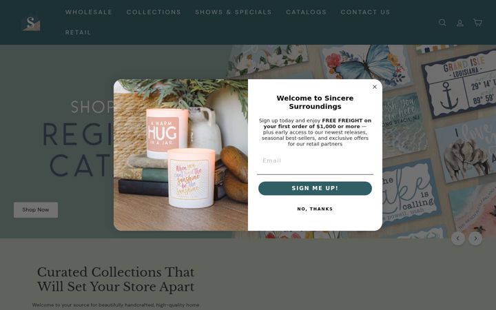 Screenshot di sinceresurroundings.com