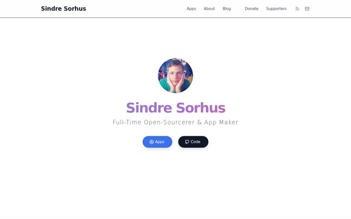 Screenshot of sindresorhus.com