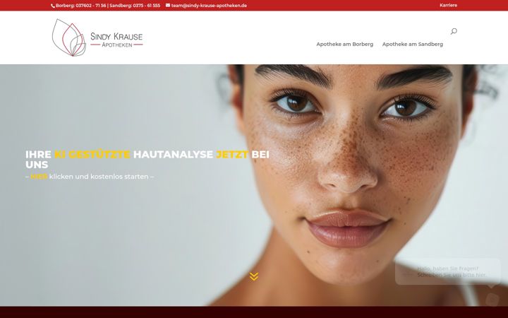 Snímek obrazovky sindy-krause-apotheken.de