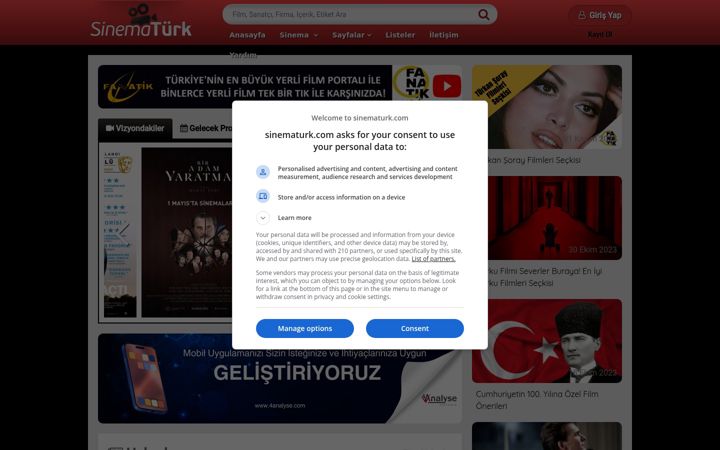 Zrzut ekranu sinematurk.com