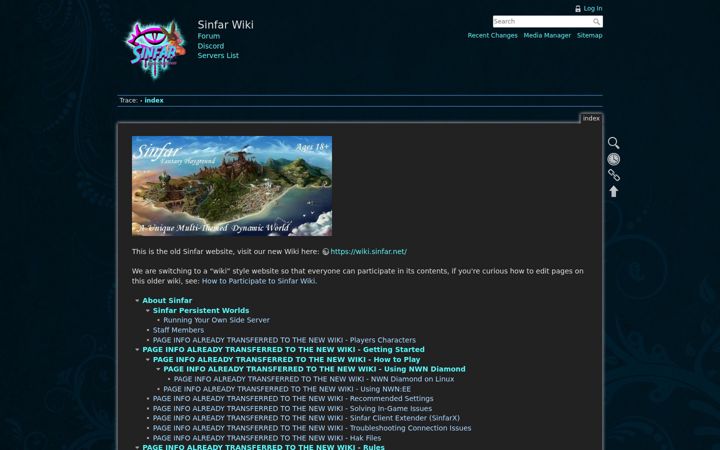 Screenshot of sinfar.net
