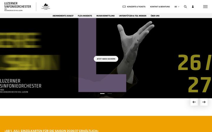 Screenshot of sinfonieorchester.ch