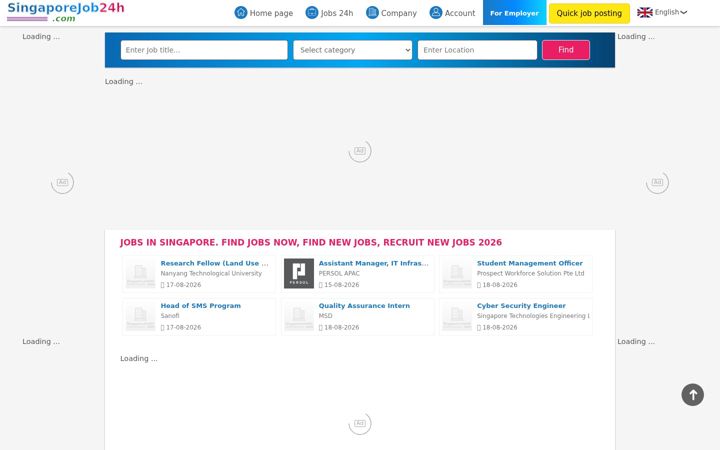 Screenshot of singaporejob24h.com