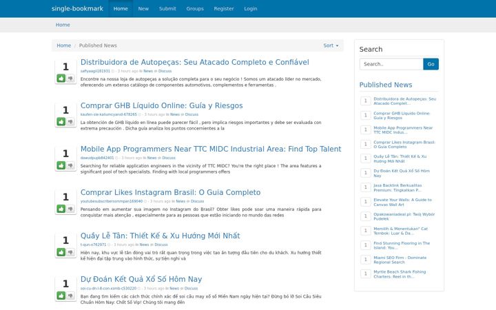Screenshot of single-bookmark.com