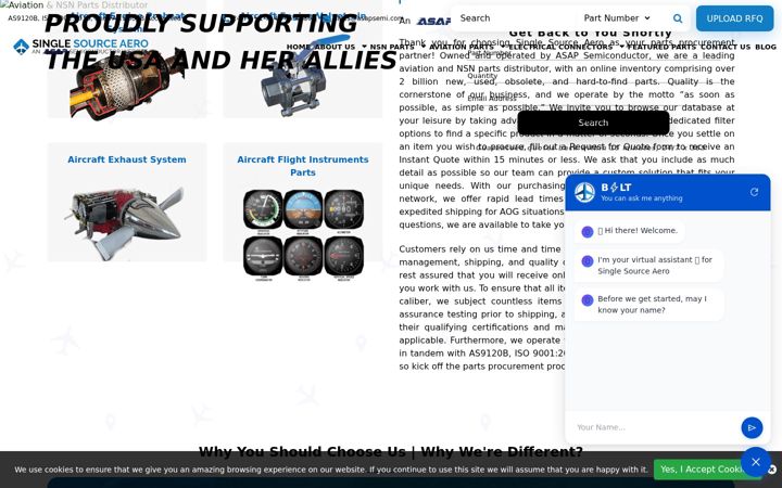Screenshot of singlesourceaero.com