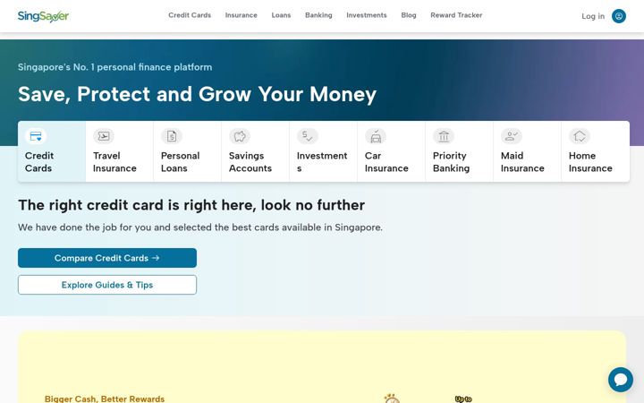Screenshot of singsaver.com.sg