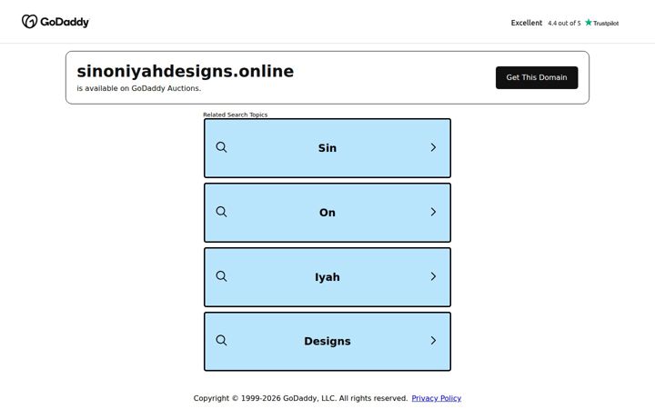 Screenshot von sinoniyahdesigns.online