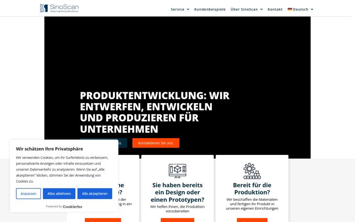 Screenshot of sinoscan.de