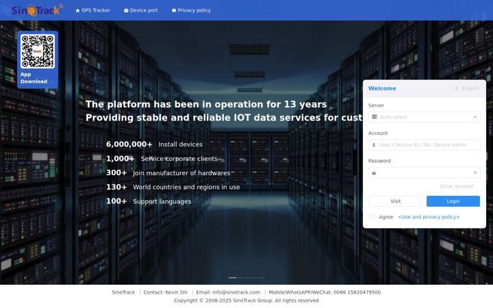 Képernyőkép: sinotrack.com