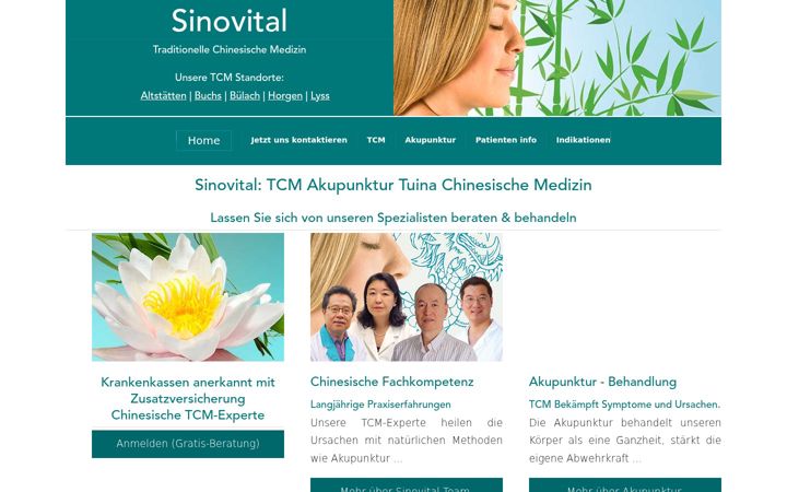 Screenshot of sinovital.ch