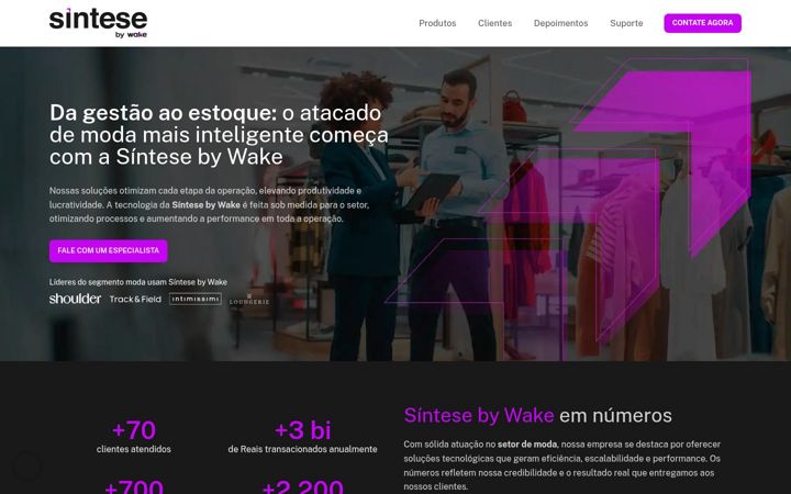 Screenshot of sintesesolucoes.com.br